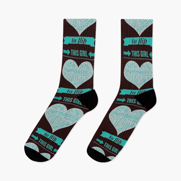 Item preview, Cute This Girl  Loves to Flip Gymnastics Heart with Wordcloud designed and sold by LGamble12345.