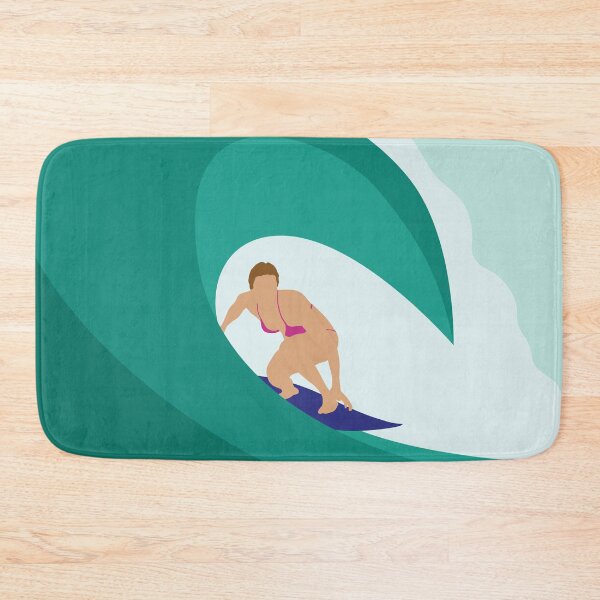 Item preview, Surfer Girl Getting Barreled - Seafoam Green designed and sold by TheSaltSirens.