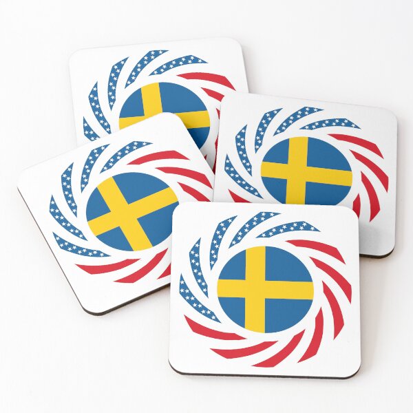 Item preview, Swedish American Multinational Patriot Flag Series designed and sold by Carbon-Fibre Media.