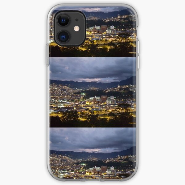 Citylights at night iPhone Soft Case
