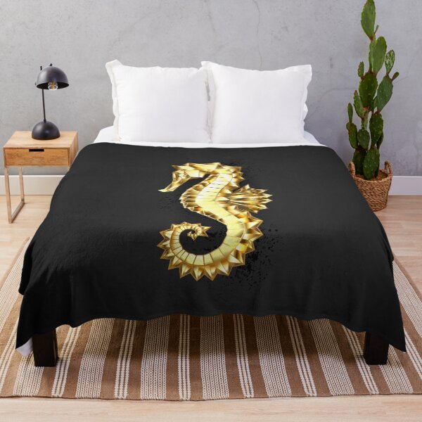 Item preview, Gold Polygonal Seahorse designed and sold by Blackmoon9.
