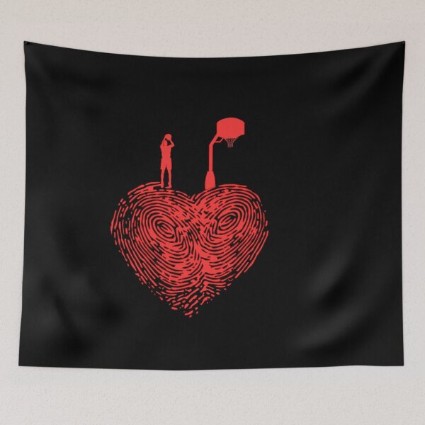 Item preview, Heart shape fingerprint baller shooting hoops  designed and sold by COURT-VISION.