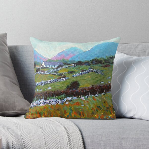 Connemara Cottage, County Galway, Ireland Throw Pillow