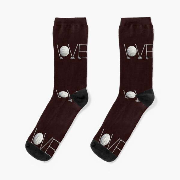 Classic LOVE Golf Design with Golf Clubs Gift Socks