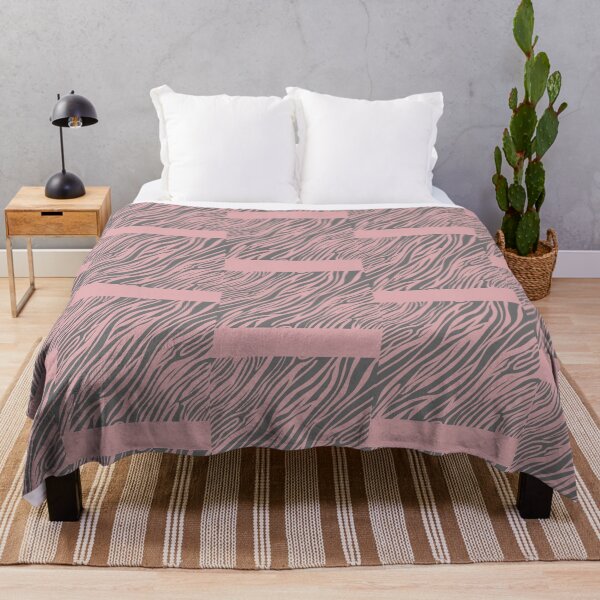 Item preview, Grey and Blush Pink Striped Zebra Print designed and sold by cgroenewald.