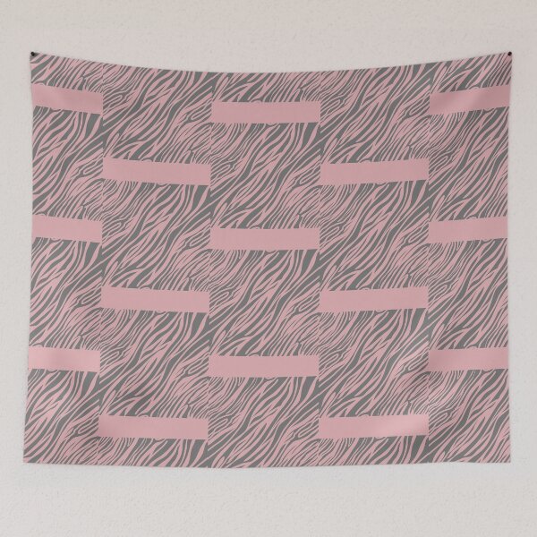 Item preview, Grey and Blush Pink Striped Zebra Print designed and sold by cgroenewald.