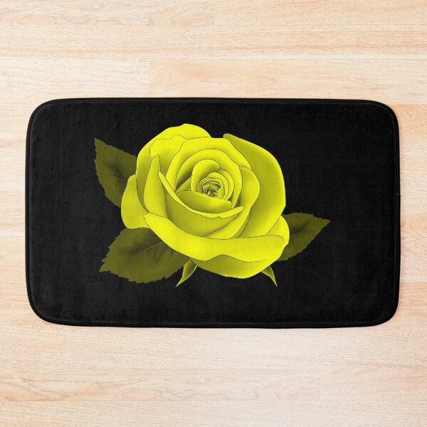Item preview, 2017 TREND | TILED YELLOW NEON ROSE ON BLACK designed and sold by ozcushionstoo.