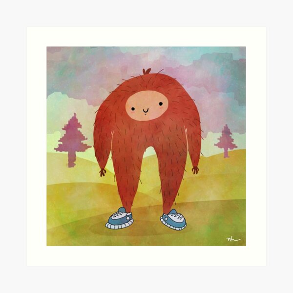 "Sneaky Sasquatch" Art Print by unihorse | Redbubble