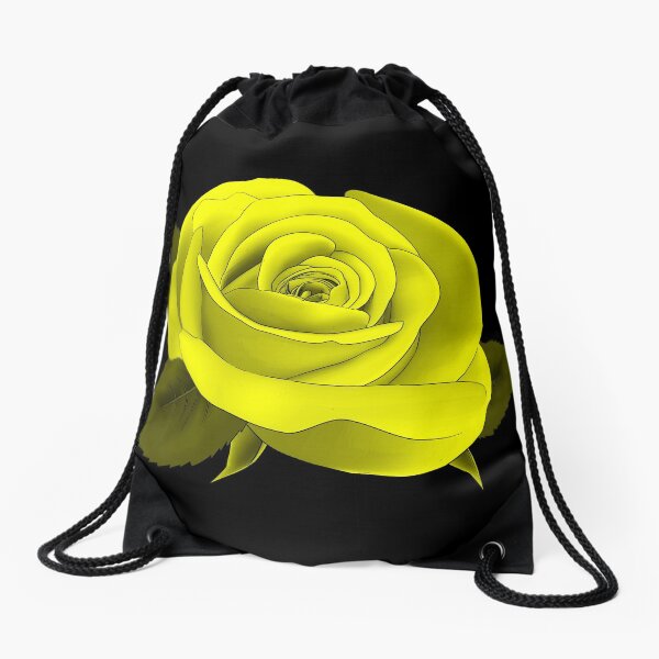 Aperçu de l'œuvre  TENDANCE | ROSE NEON JAUNE UNIQUE SUR NOIR créée et vendue par ozcushionstoo.