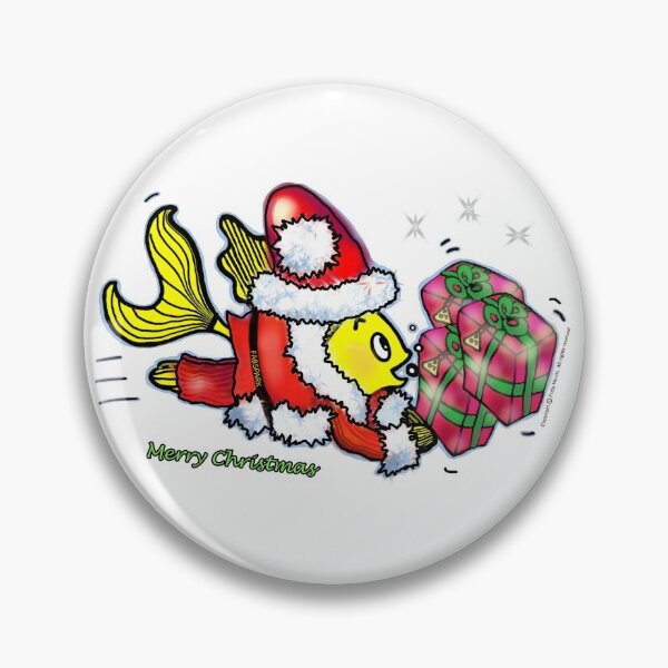 Item preview, Merry Christmas Fish funny cartoon greeting designed and sold by FabSpark.