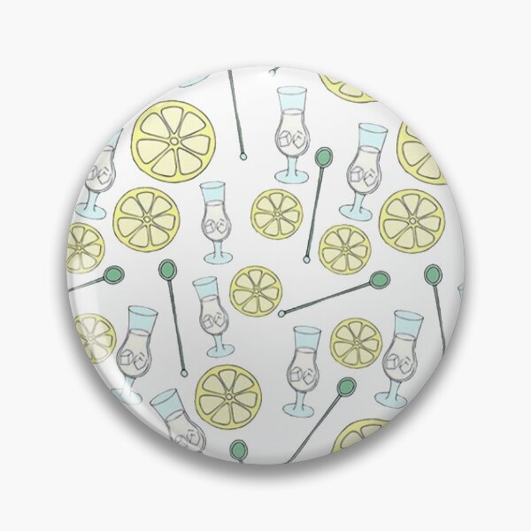 Item preview, Gin Glass and Lemons Repeat pattern designed and sold by NickiCollings.