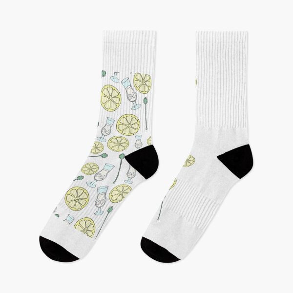 Item preview, Gin Glass and Lemons Repeat pattern designed and sold by NickiCollings.