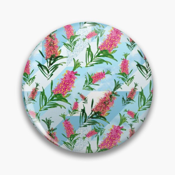 Item preview, cute pink native floral pattern designed and sold by Annalee Beer.