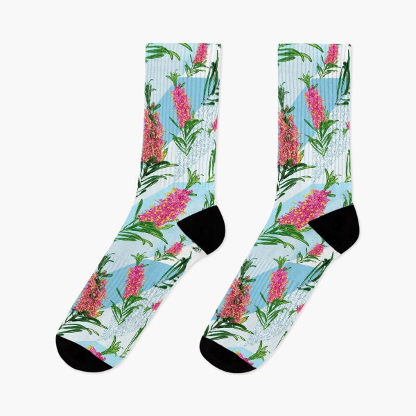Item preview, cute pink native floral pattern designed and sold by Annalee Beer.