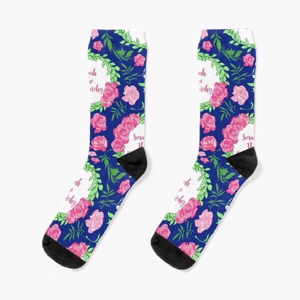 Aperçu de l'œuvre Smash Le Patriarcat - Cute Floral Print créée et vendue par Annalee Beer.