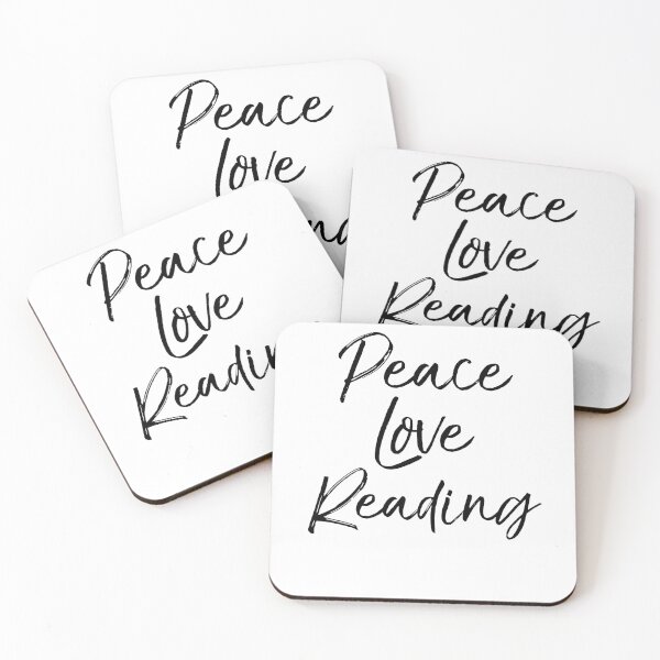 Item preview, Peace Love Reading Literature Quote designed and sold by TNDesignStudio.