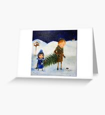 Winter Evening Greeting Card