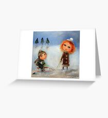 Winter Walk Greeting Card