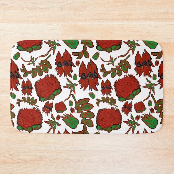Item preview, Native Australian Florals - Red and Green - Banksia and Sturt Desert Pea - CreateArtHistory designed and sold by Annalee Beer.