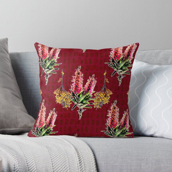 AnnieBCreative Beautiful Australian Native Floral Print Throw Pillow 18x18 Multicolor AnnieBCreative Beautiful Australian Native Floral Print Throw Pillow 18x18 Multicolor