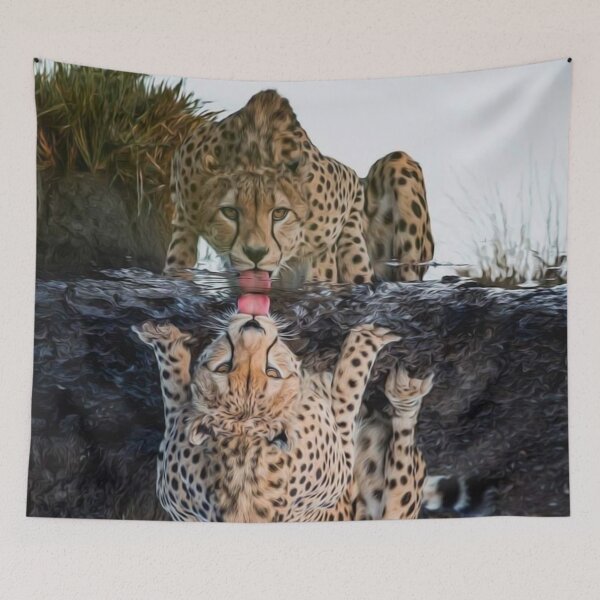 Item preview, LEOPARD AT THE WATER  designed and sold by johnnyssandart.
