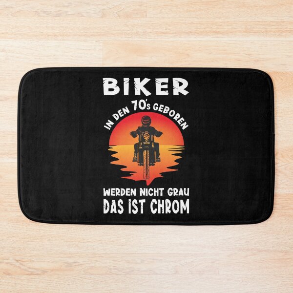 Item preview, Motorcyclist gift biker saying 70s born designed and sold by SiRaGeckoDesign.