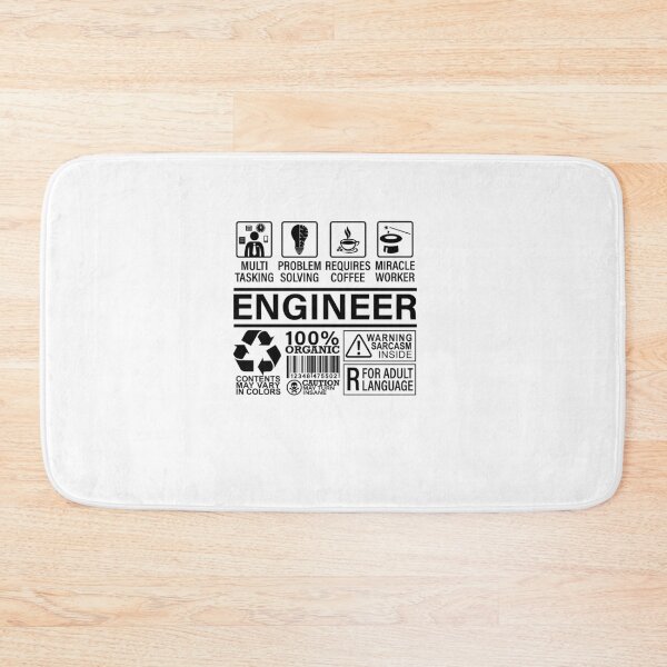 Item preview, ENGINEER ORGANIC WARNING sarcasm problem coffee designed and sold by WeeTee.