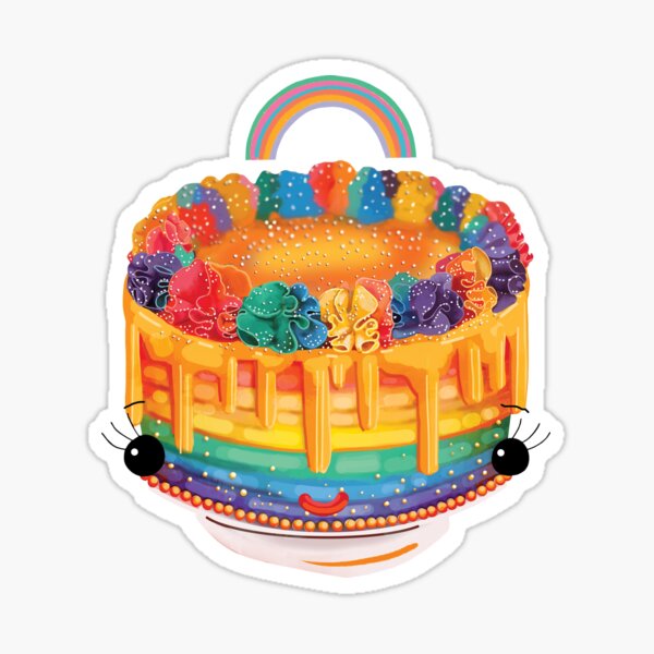 Rainbow Cake Sticker