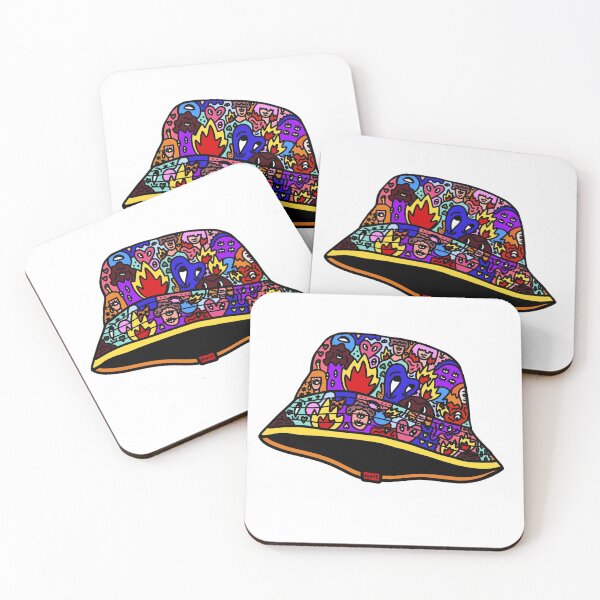 Item preview, BENEE album inspired doodle art buckethat designed and sold by jannaverhoeff.