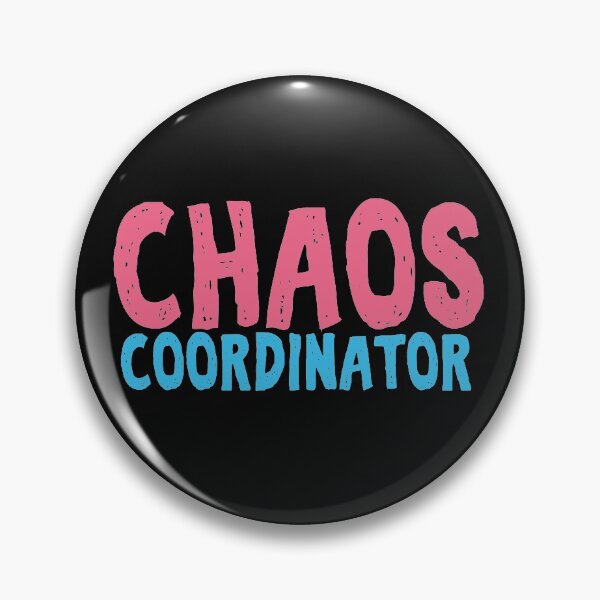 Item preview, Chaos Coordinator teacher funny cute text in pink and blue colors teacher appreciation gift designed and sold by alenaz.