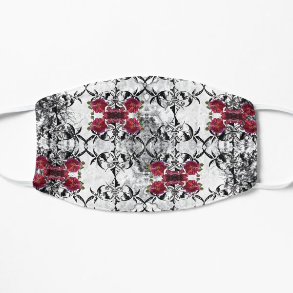 Pink flowers Flat Mask