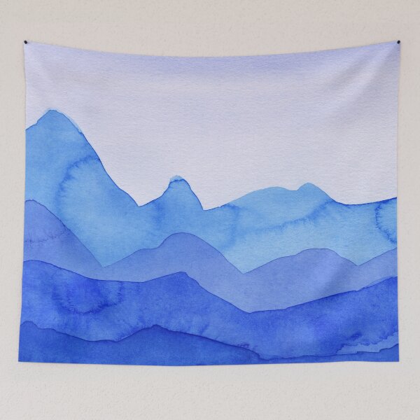 Item preview, Mountains in blue, turquoise, azure designed and sold by christianmerz.