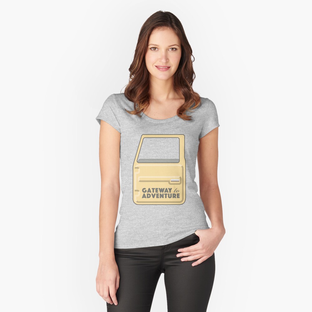 Item preview, Fitted Scoop T-Shirt designed and sold by landcruising.
