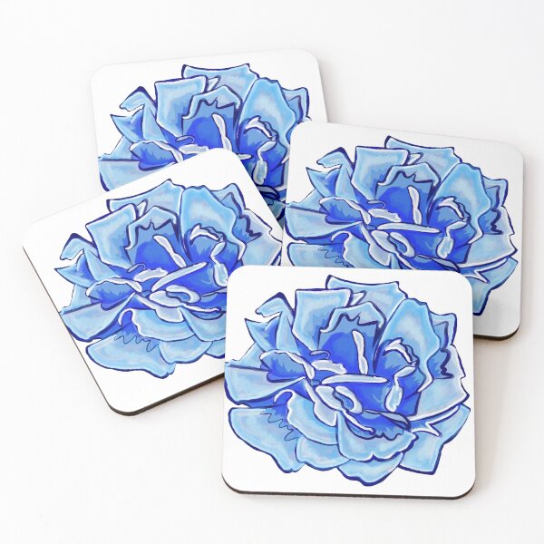Item preview, Pretty blue floral print designed and sold by Annalee Beer.
