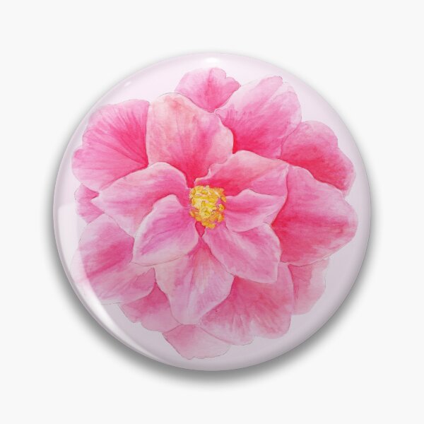 Item preview, Camellia pink watercolor flower designed and sold by Sarah Trett.