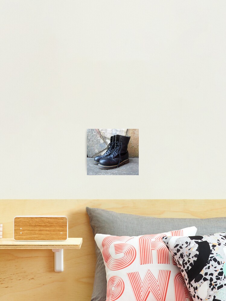 boots pillow print