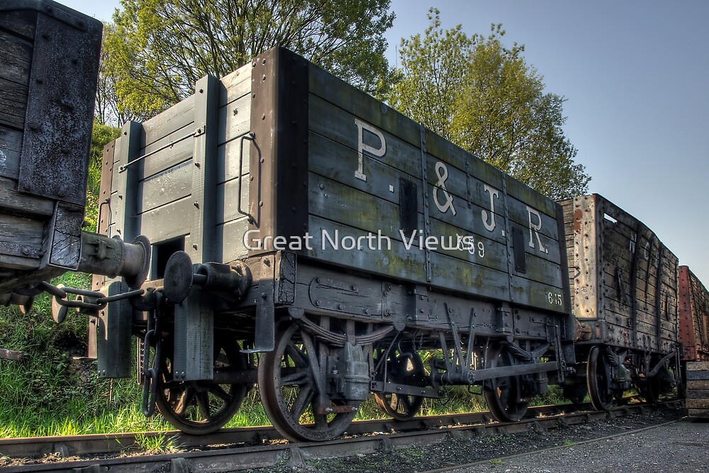 "Old Train Carts" by Great North Views Redbubble