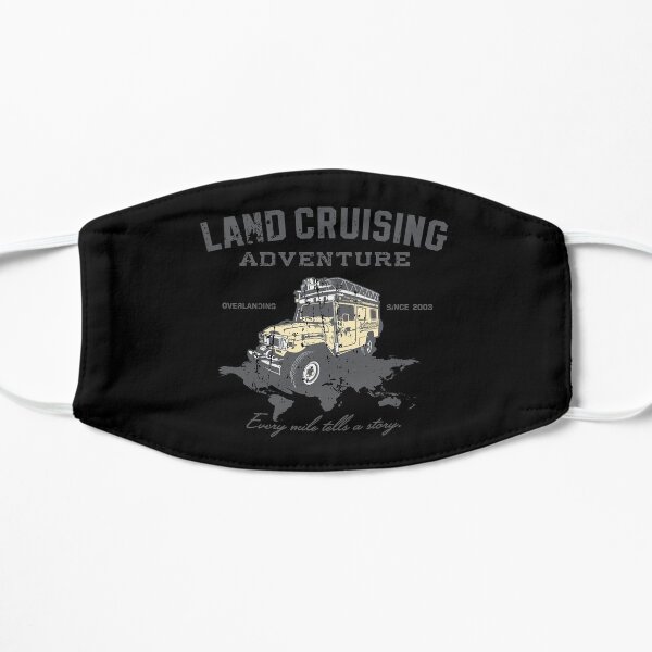 Every Mile Tells a Story - grey print Flat Mask