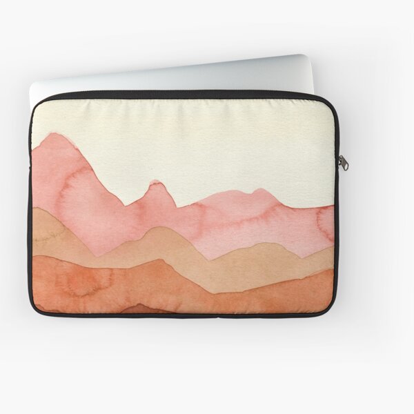 Berge in Orange, Ocker, Braun, Laptoptasche