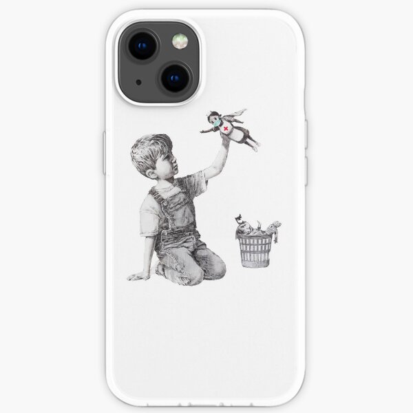 Banksy tribute to nurses iPhone Soft Case