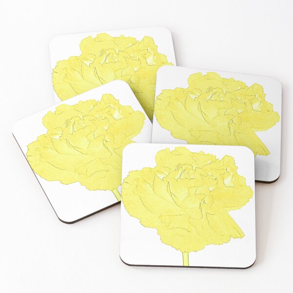 Item preview, Bright Sunny bold Yellow carnation ink and watercolour style pop art designed and sold by Latch Farm  Studios.