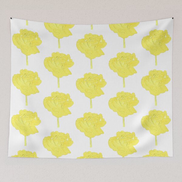 Item preview, Bright Sunny bold Yellow carnation ink and watercolour style pop art designed and sold by Latch Farm  Studios.
