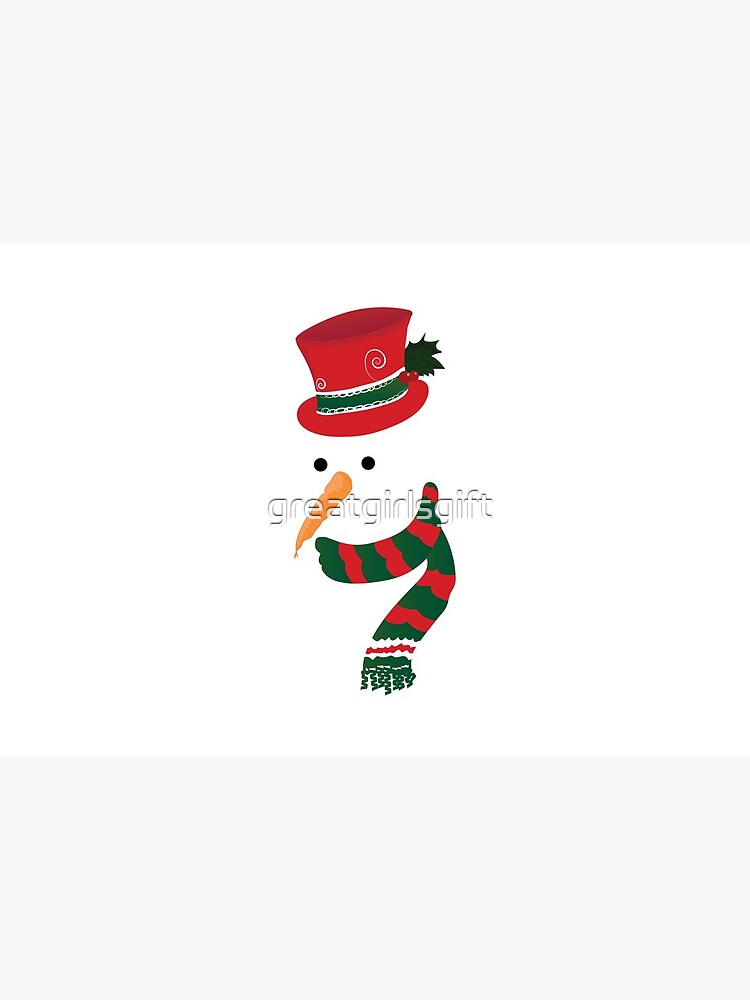 Christmas Snowman Face Mask Mask By Greatgirlsgift Redbubble