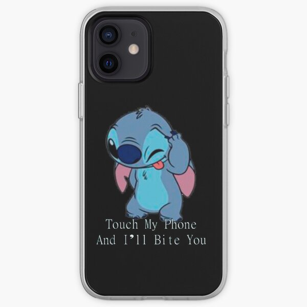 Stitch- touch my phone and I'll bite you iPhone Soft Case