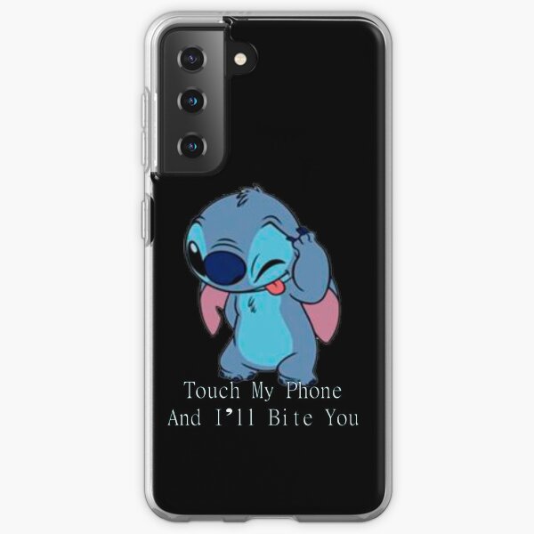 Stitch- touch my phone and I'll bite you Samsung Galaxy Soft Case