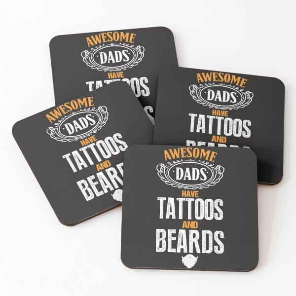 Item preview, Awesome Dads Have Tattoos And Beards designed and sold by teegear.