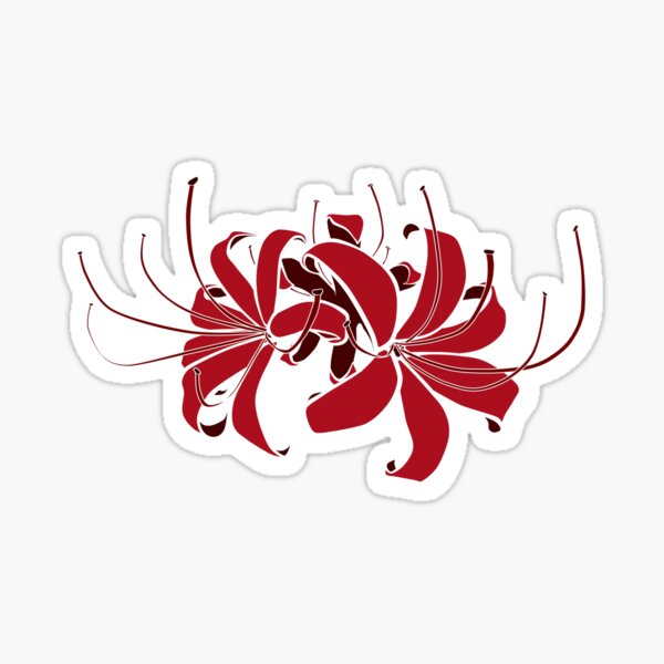 Red Spider Lily Version 3 Sticker By Luxeini Redbubble