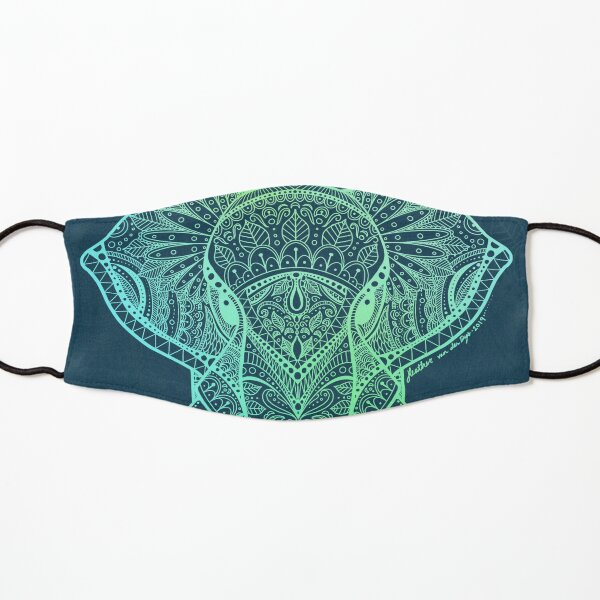 Elephant Mandala | Dark Navy Kids Mask