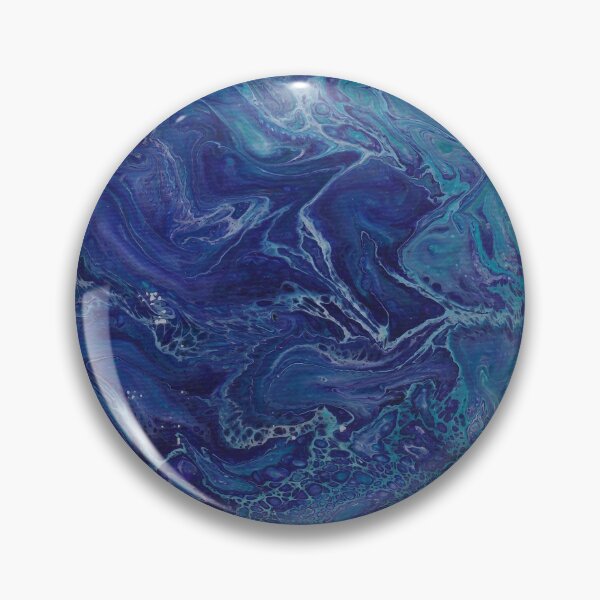 Item preview, Ocean blue paint pour artwork designed and sold by kittyvdheuvel.