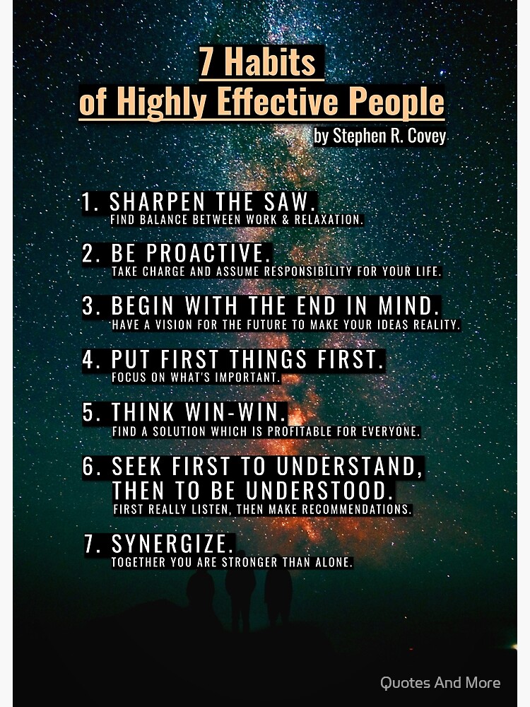 7 habits of highly effective people notes